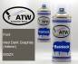 Preview: Ford, Med DarK Graphite (Interior), 000ZX: 400ml Sprühdose + 400ml Klarlack - Set, von ATW Autoteile West.